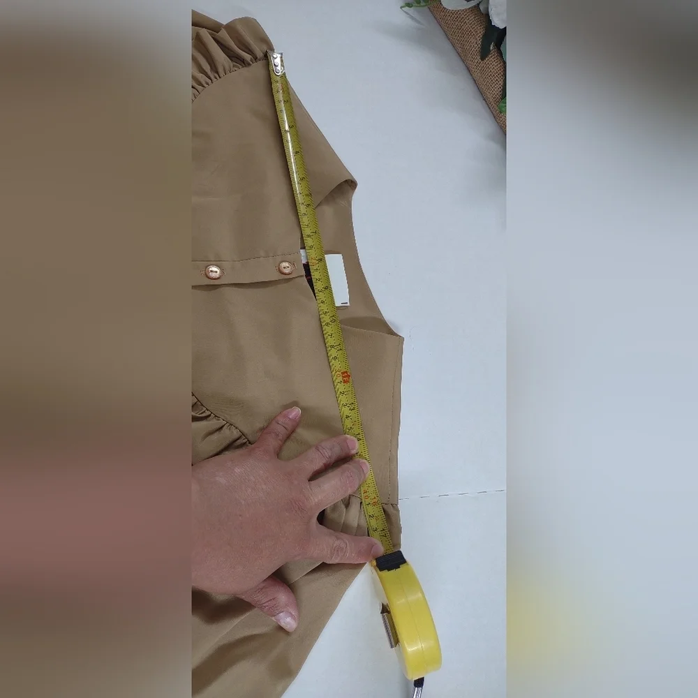 Vintage Dress lEegant Tan Skirt - Picture 12 of 13